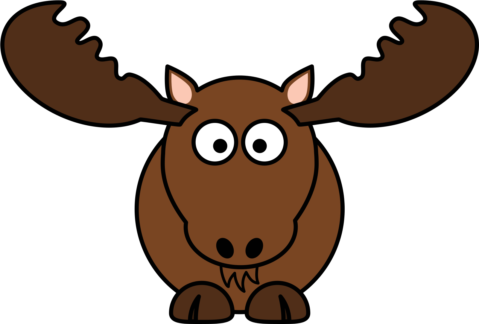 Cartoon Moose Clipart (1600x1600), Png Download