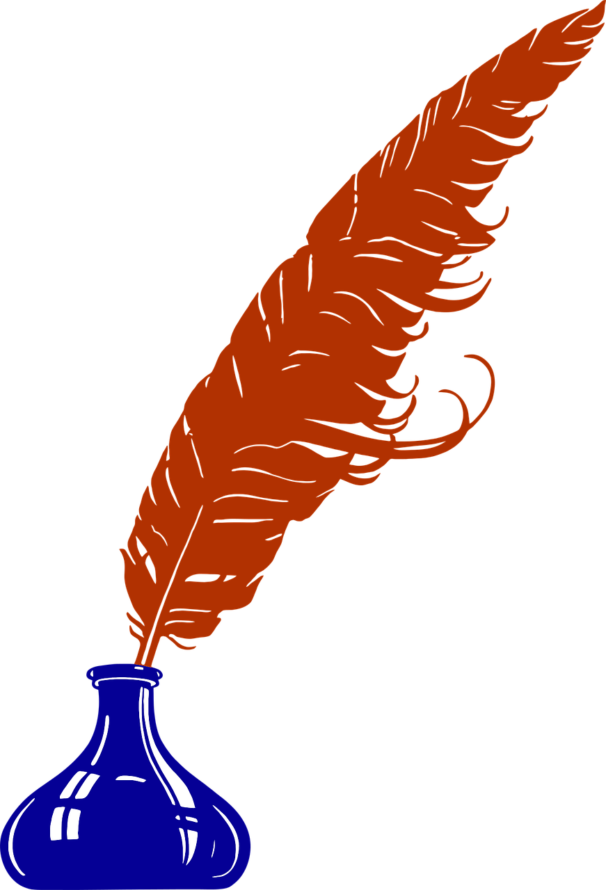 Transparent Inkwell Png - Writing Pen Vector Png Clipart (871x1280), Png Download