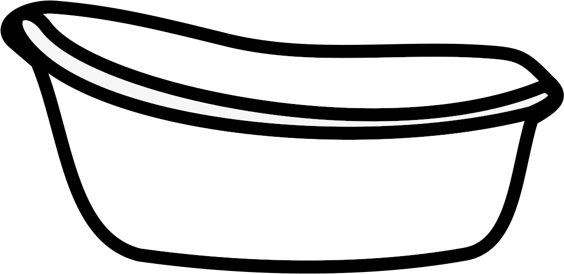 Bathtub2 Clip Arts - Line Art - Png Download (2400x3394), Png Download