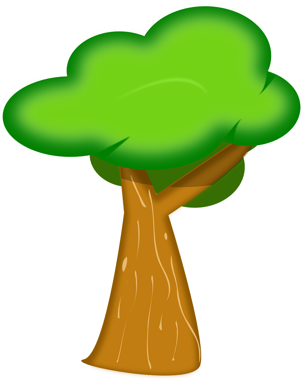 Trees And Flowers Cartoon Clipart (1025x1280), Png Download