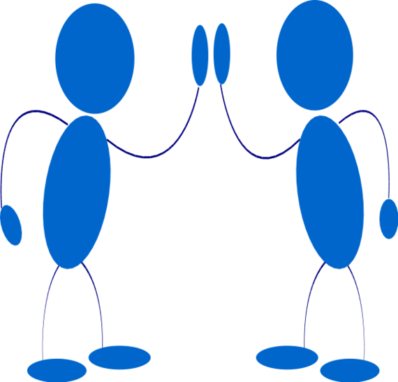 Clapping Clip Art Clipart - Hi 5 Clip Art - Png Download (570x546), Png Download