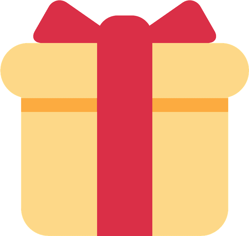 Cadeau Clipart - Emoticone Cadeau - Png Download (800x800), Png Download