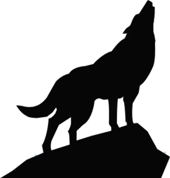 Gray Wolf Art Clip Art - Wolf Silhouette - Png Download (576x600), Png Download