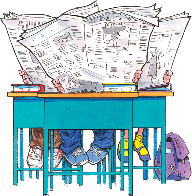 19 Best School Cool Images On Pinterest - Child Reading Newspaper Clipart - Png Download (628x638), Png Download