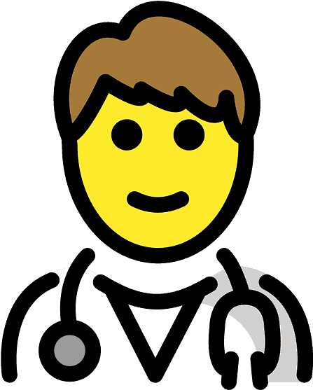 Man Health Worker Emoji Clipart - Physician - Png Download (800x800), Png Download
