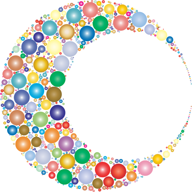 Art,circle,line - Bulan Sabit Warna Warni Clipart (751x750), Png Download