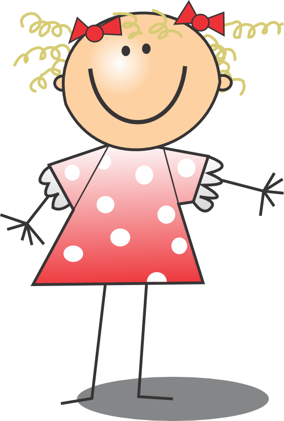 Transparent School Counseling Clipart - Girl With Polka Dot Dress Clipart - Png Download (555x821), Png Download
