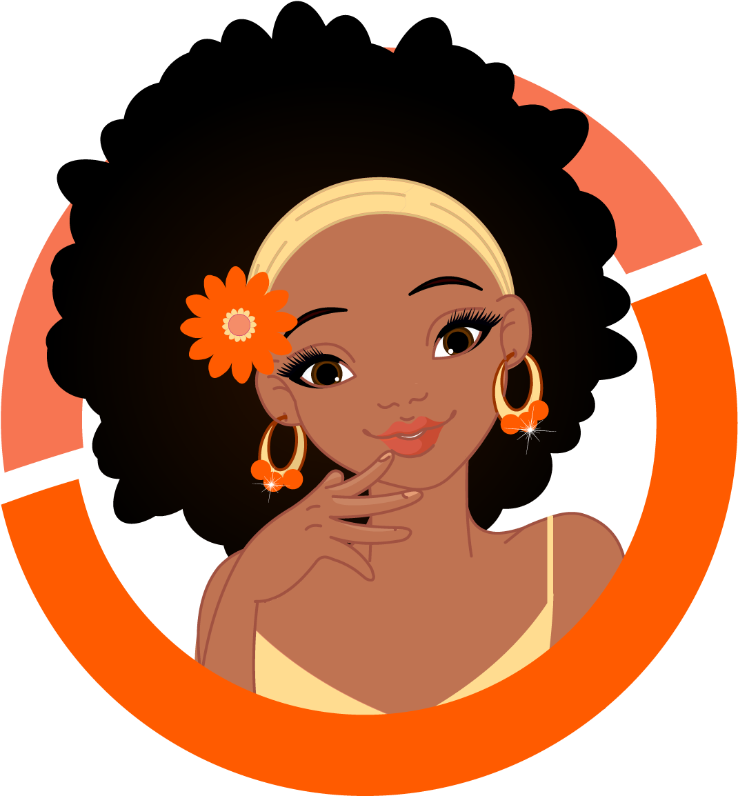 Afro-textured Hair Forehead Black Hair - Afro-textured Hair Clipart (1581x1235), Png Download