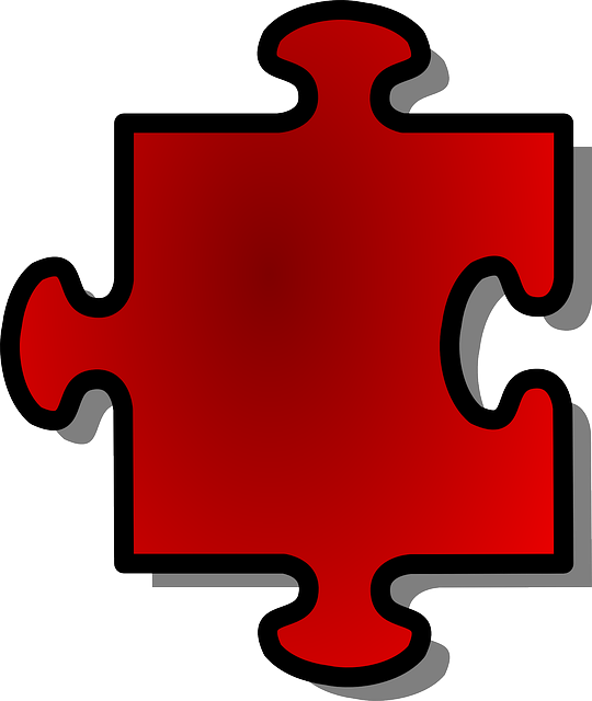 Red, Shapes, Template, Shape, Jigsaw, Puzzle, Game - Free Clip Art Puzzle Pieces - Png Download (540x640), Png Download