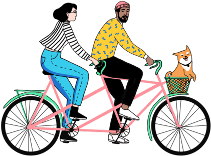 #couple #bike #bicycle #couple - Road Bicycle Clipart (420x420), Png Download