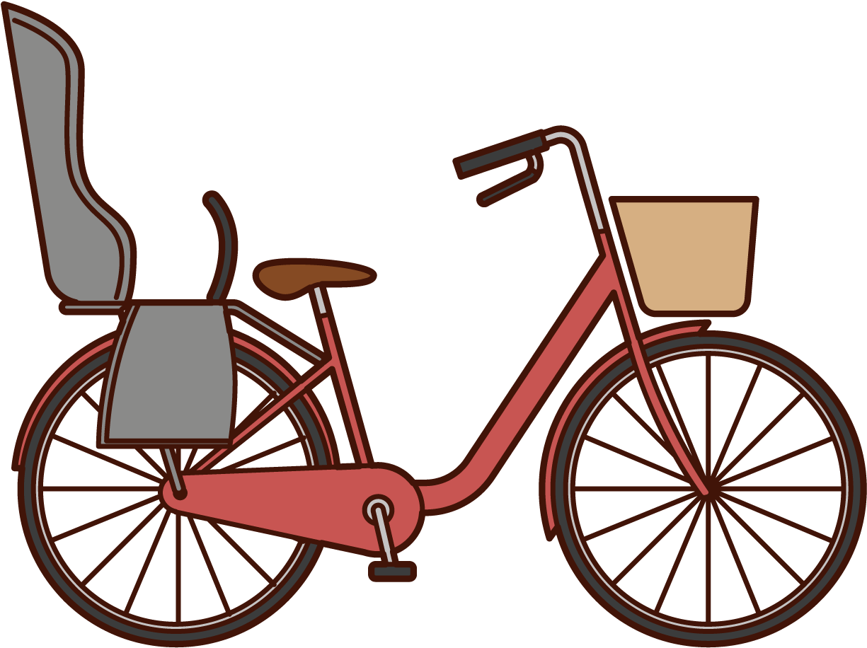 Illustration Of A Bicycle With A Child Seat - Life Is A Journey Biking Clipart (1458x1155), Png Download