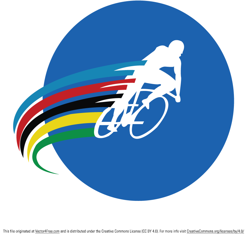 Bike Vector Vector Graphics - Cyclist Vector Logo Clipart (829x831), Png Download