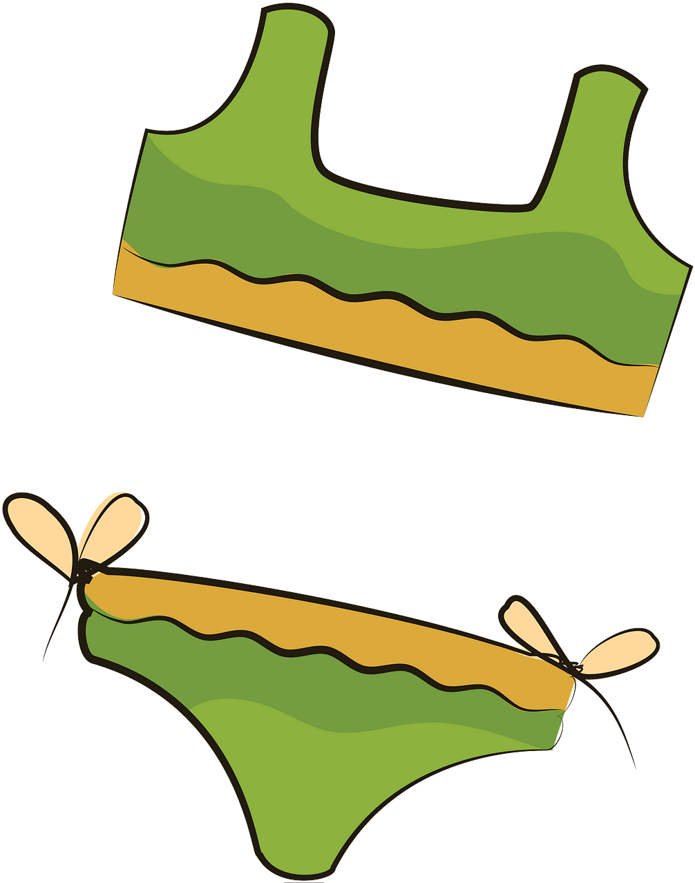 Green Bikini Clipart - Bikini Clipart - Png Download (1102x1280), Png Download