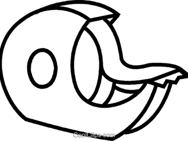 Free Tape Cliparts - Tape Clipart Black And White - Png Download (640x480), Png Download