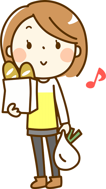 Woman Supermarket Shopping Clipart - Eating Clipart - Png Download (448x800), Png Download