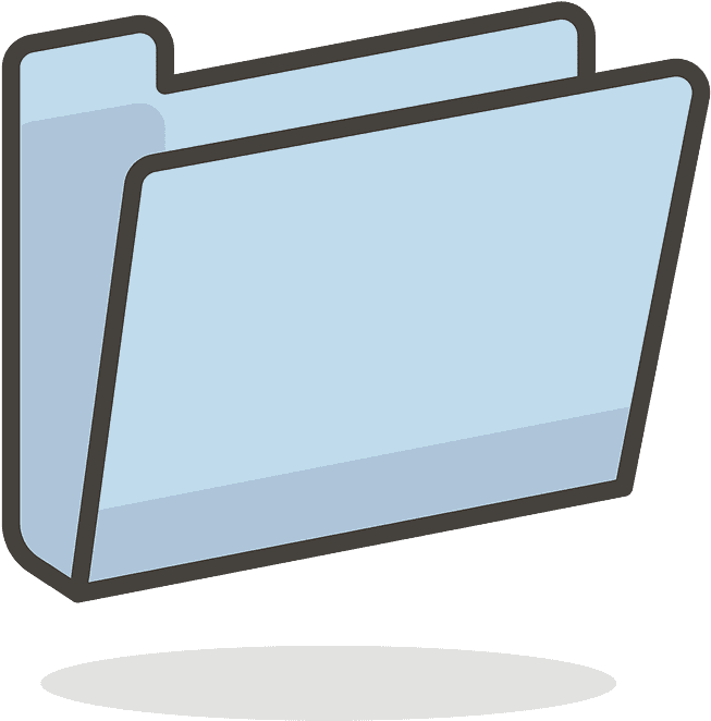 Open File Folder Emoji Clipart - Flat Panel Display - Png Download (800x800), Png Download
