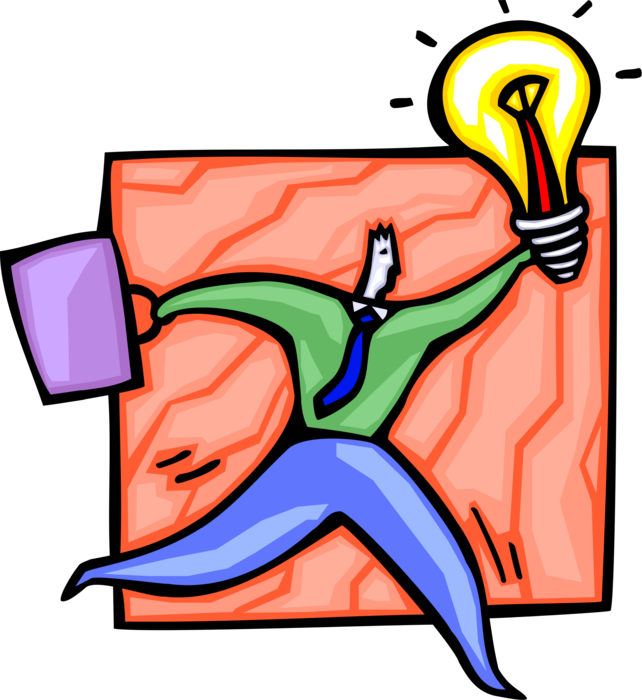 Vector Illustration Of Businessman With Innovation - Importante Clipart (642x700), Png Download