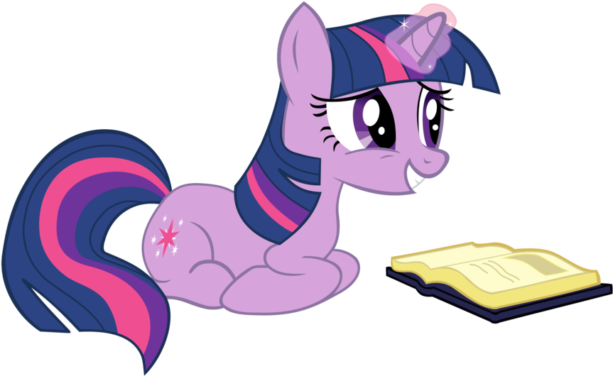 Twilight Sparkle My Little Pony The Twilight Saga - My Little Pony Twilight Sparkle Reading Clipart (900x568), Png Download
