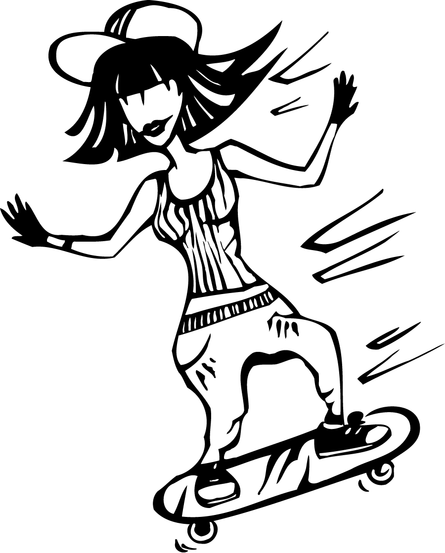 Skateboard Deck Clipart (900x1119), Png Download