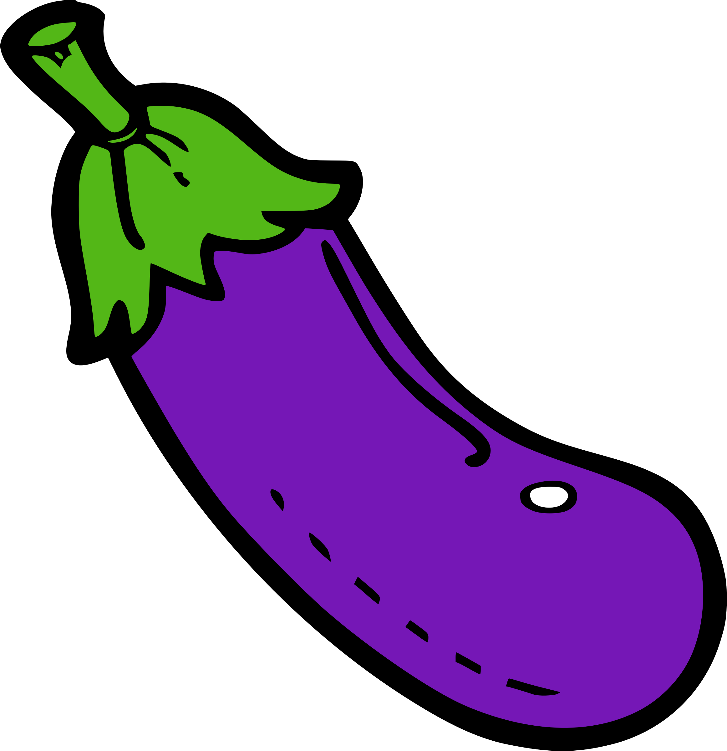 Thumb Image - Clip Art Eggplant - Png Download (2324x2400), Png Download