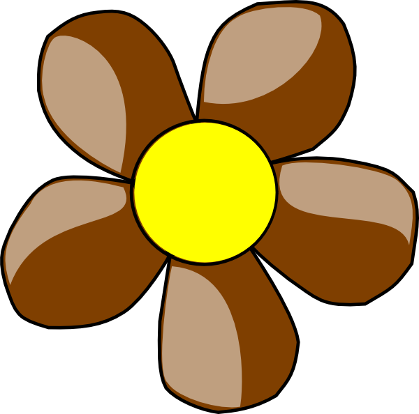 Flower Daisy Clipart Clip Art Freeuse Library Brown - Cartoon Daisy Flower Png Transparent Png (600x594), Png Download
