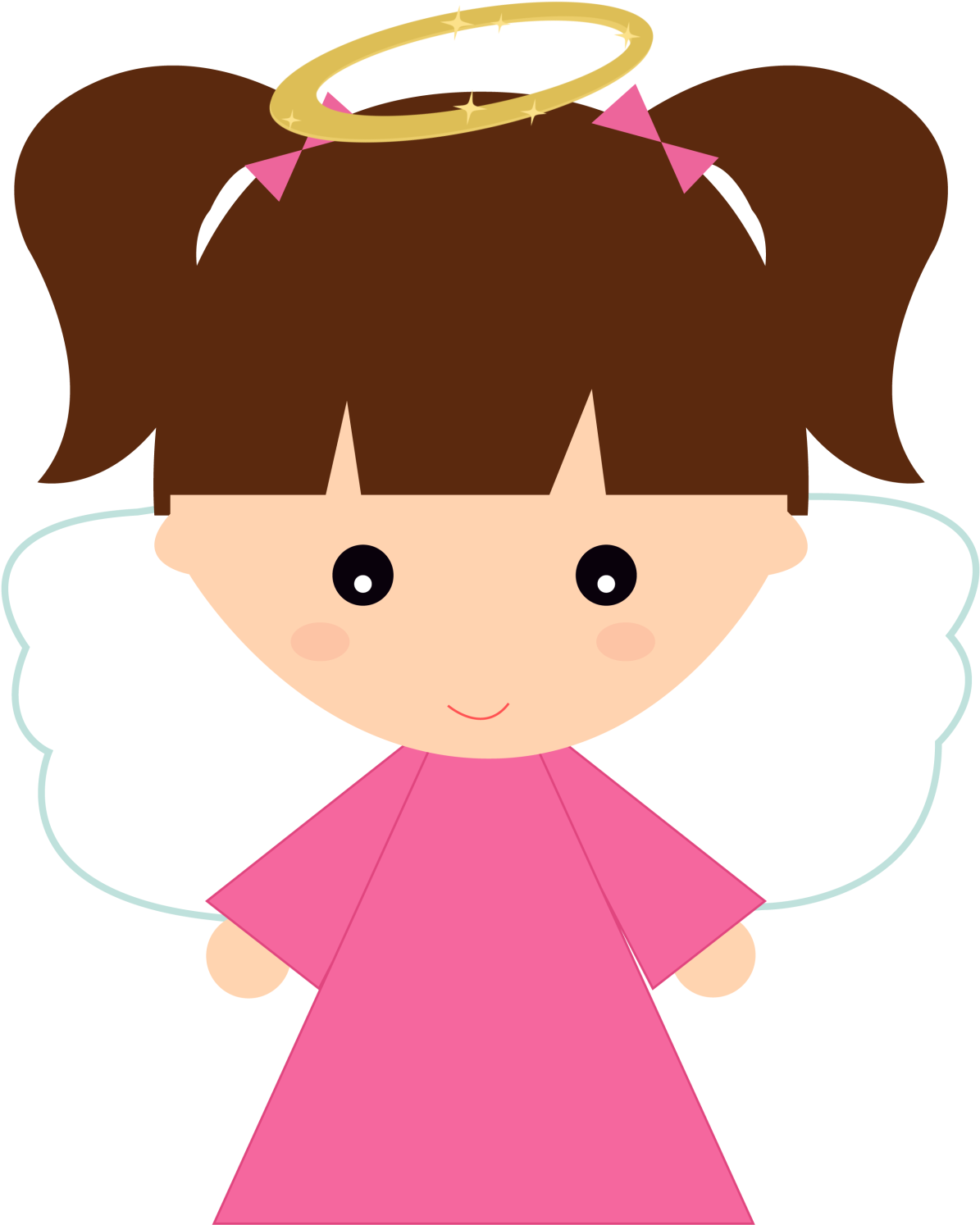 Christmas Girl Clipart Image Royalty Free Library Pin - Angelito De Bautizo Niña - Png Download (1236x1600), Png Download