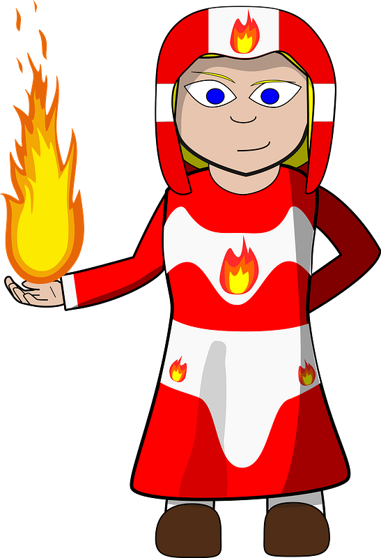 Fire Mage F Clipart - Mage Clipart - Png Download (547x800), Png Download