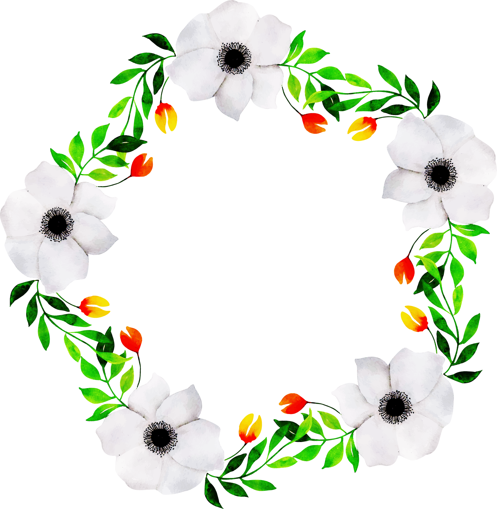 Free Floral Border Clipart - Png Download (1633x1672), Png Download