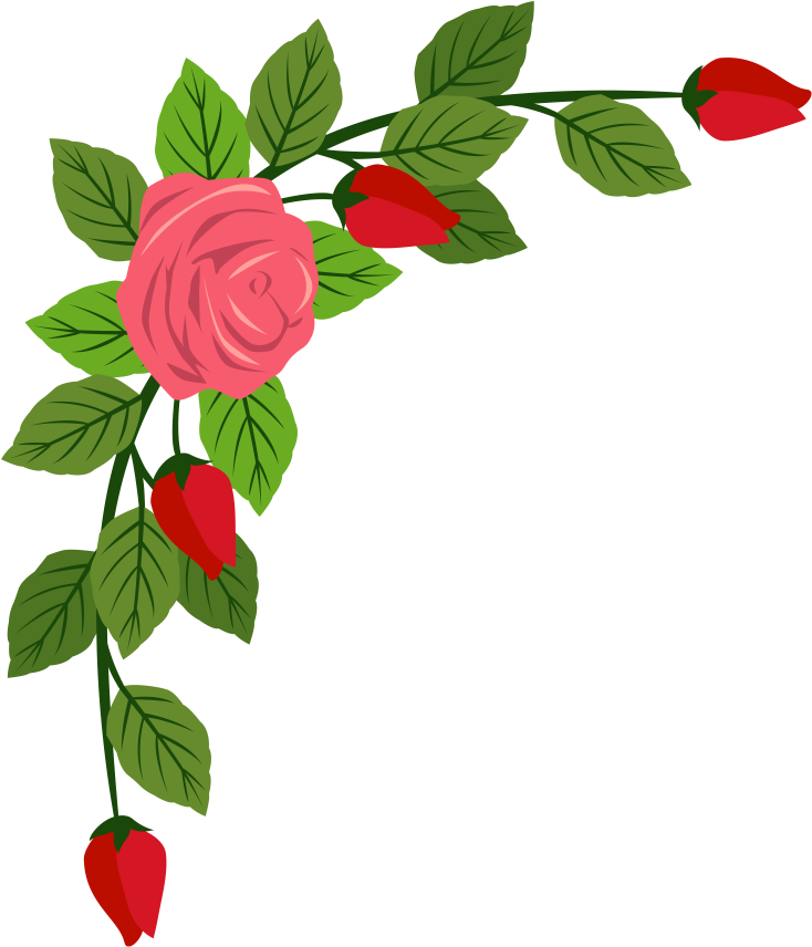 Flower Border Png - Flower Border Design Png Clipart Transparent Png (1024x1024), Png Download