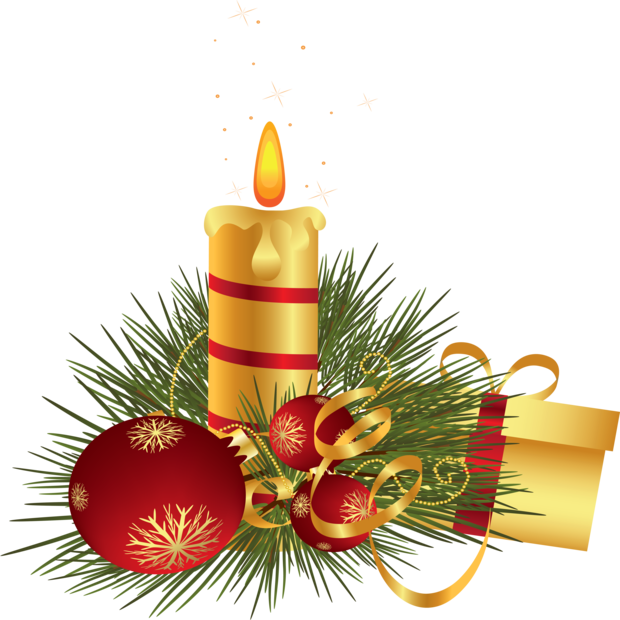 Transparent Background Christmas Candle Png Clipart (620x620), Png Download