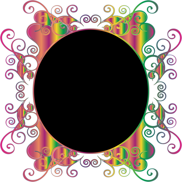 Pink,picture Frame,flower - Circle Frames Background Clipart (750x750), Png Download