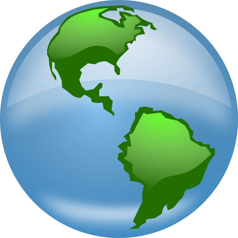Glossy Globe - Globe Clip Art - Png Download (800x800), Png Download