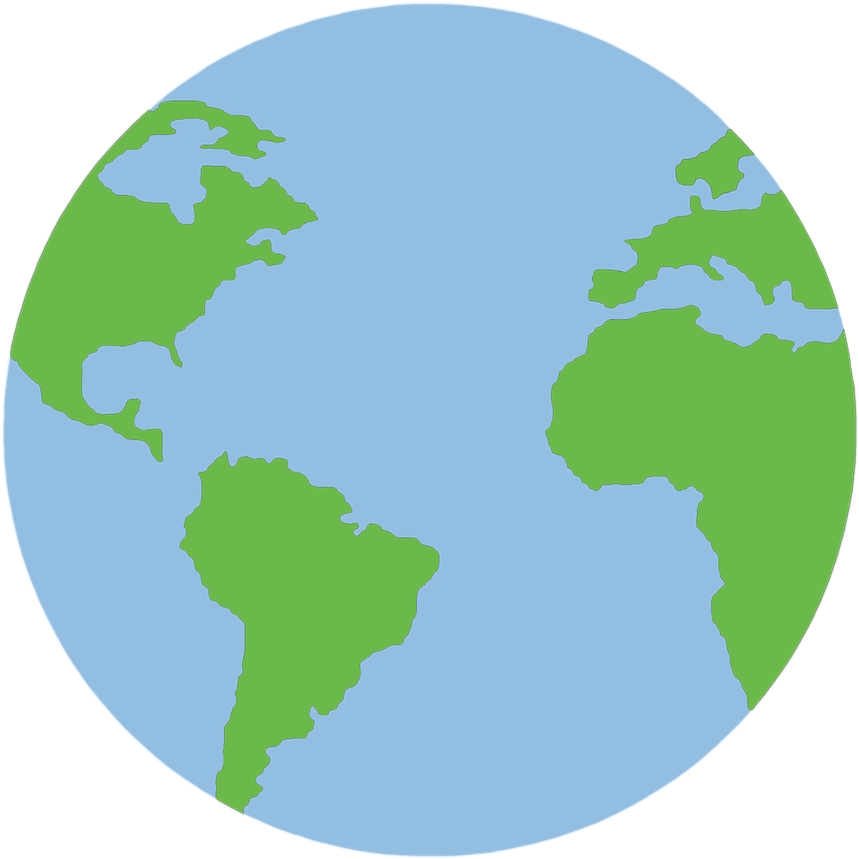 Planet Earth Africa Asia Free Photo - Cartoon Earth Planet Transparent Clipart (1280x1280), Png Download