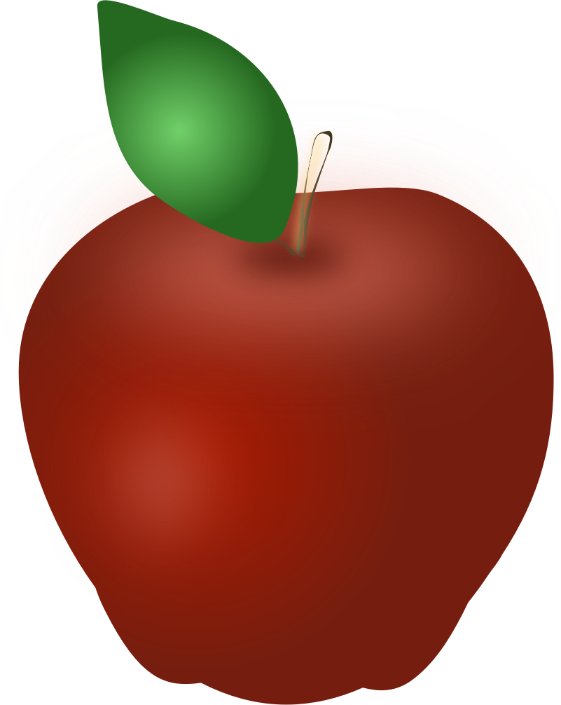 Microsoft Office Apple Clipart Clip Art Black And White - Seedless Fruit - Png Download (801x1006), Png Download