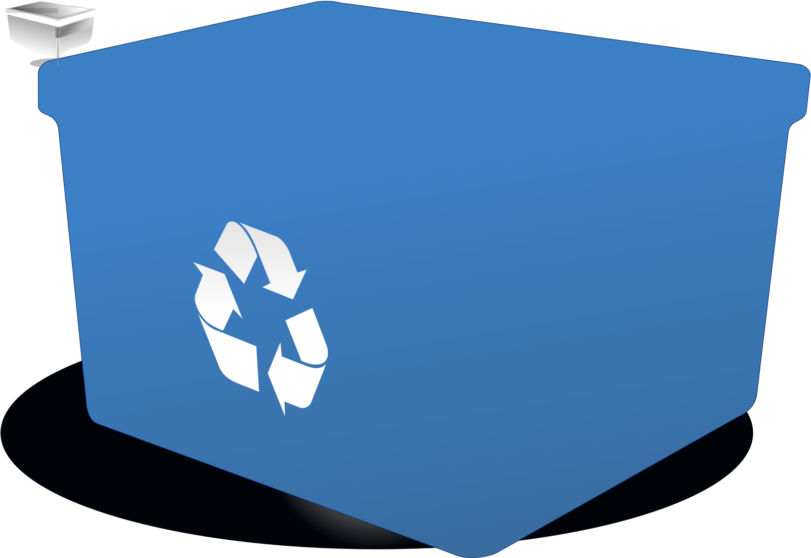 Recycling Bin Transparent Background Clipart (1600x1600), Png Download