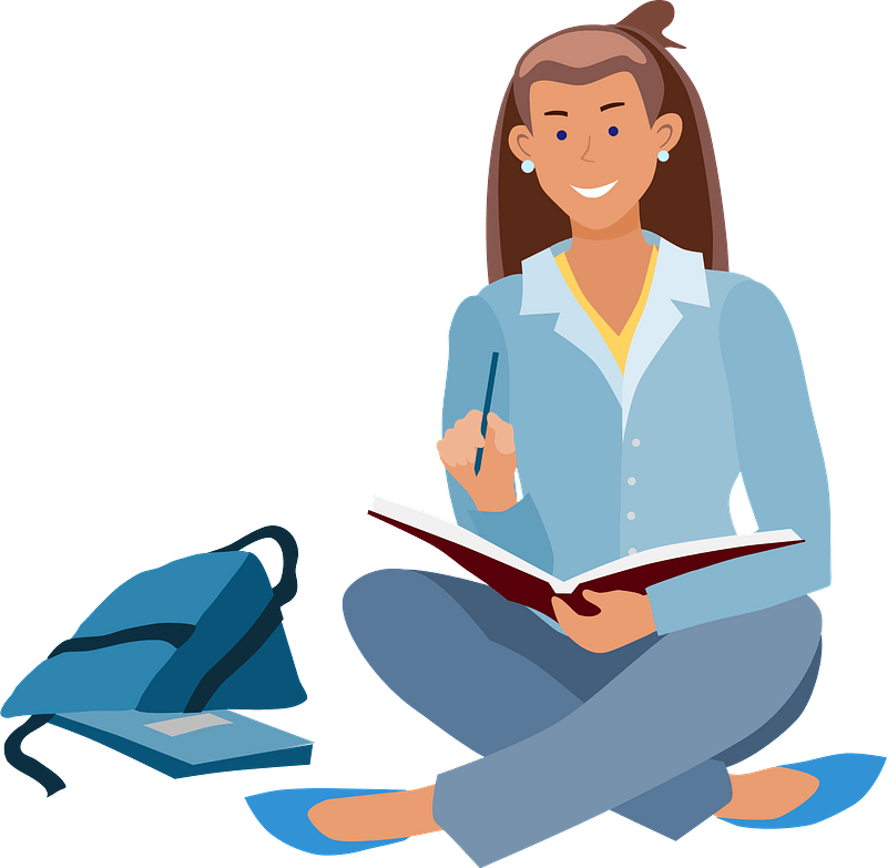 Student Clipart - Sitting - Png Download (800x783), Png Download
