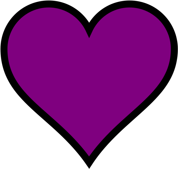 보라 하트 Clipart (1600x1600), Png Download