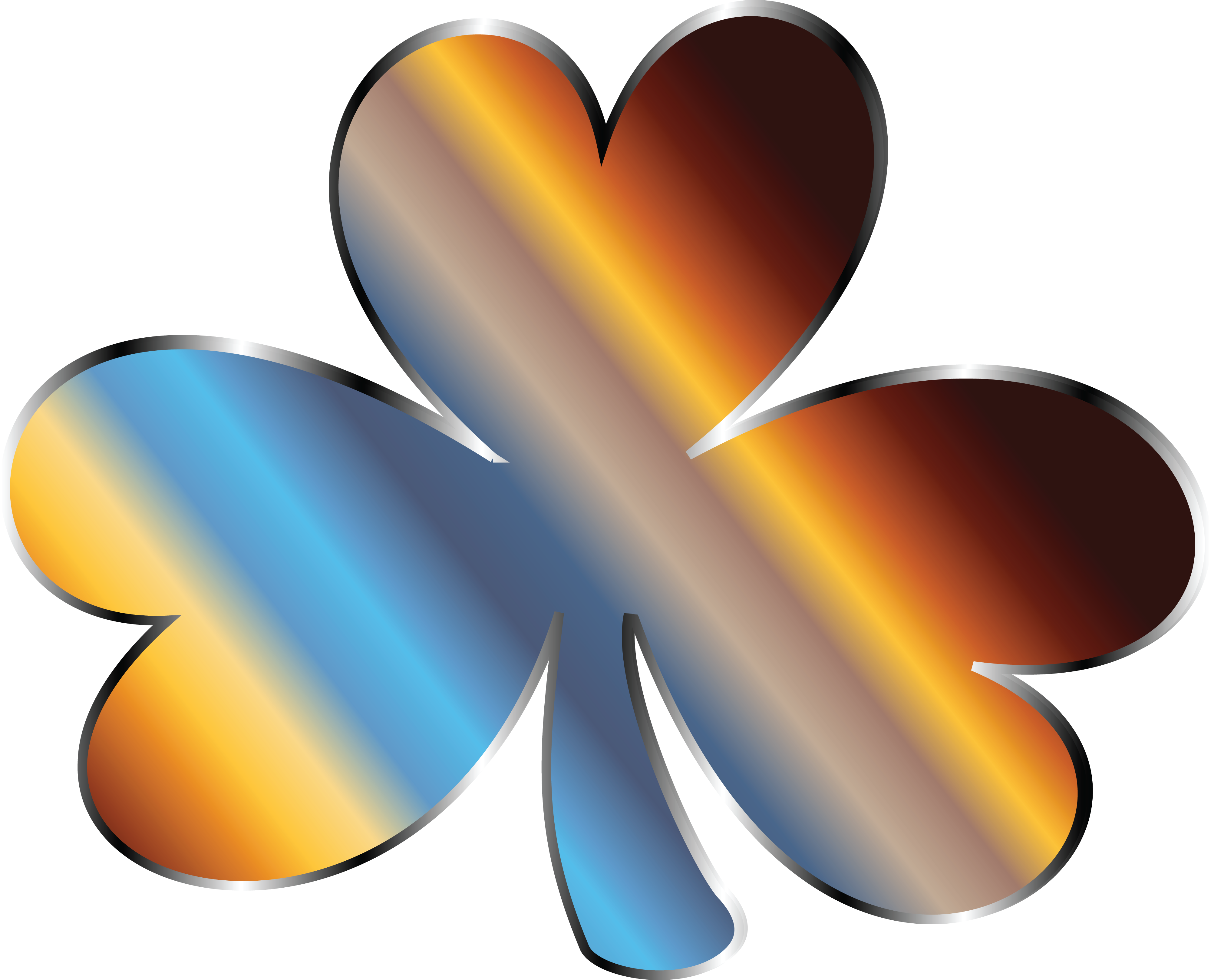 Free Clipart Of A Gradient Metallic St Patricks Day - Clip Art - Png Download (4000x3236), Png Download