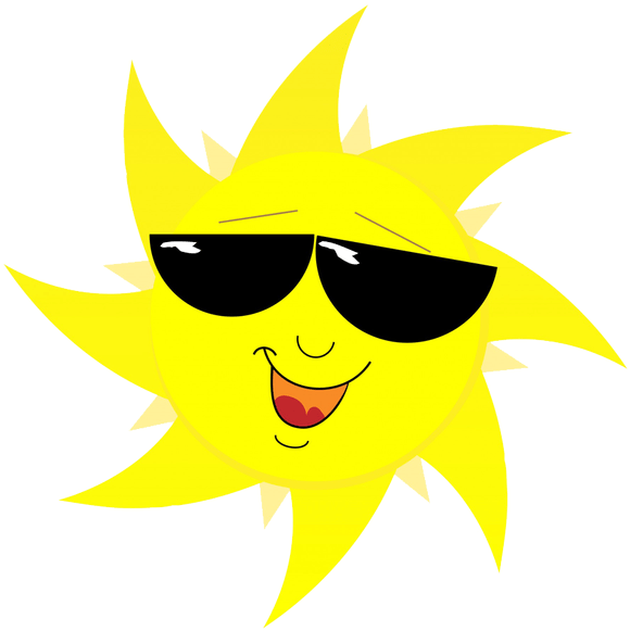 Happy Sun Png - Clear Background Sun With Sunglasses Clipart (624x624), Png Download