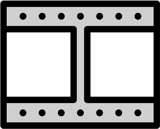 Film Frames Emoji Clipart - Line Art - Png Download (800x800), Png Download