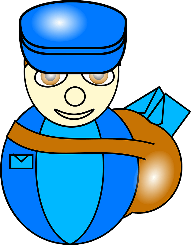 Post Man Clipart - Mail Man Hat Transparent Background - Png Download (624x800), Png Download
