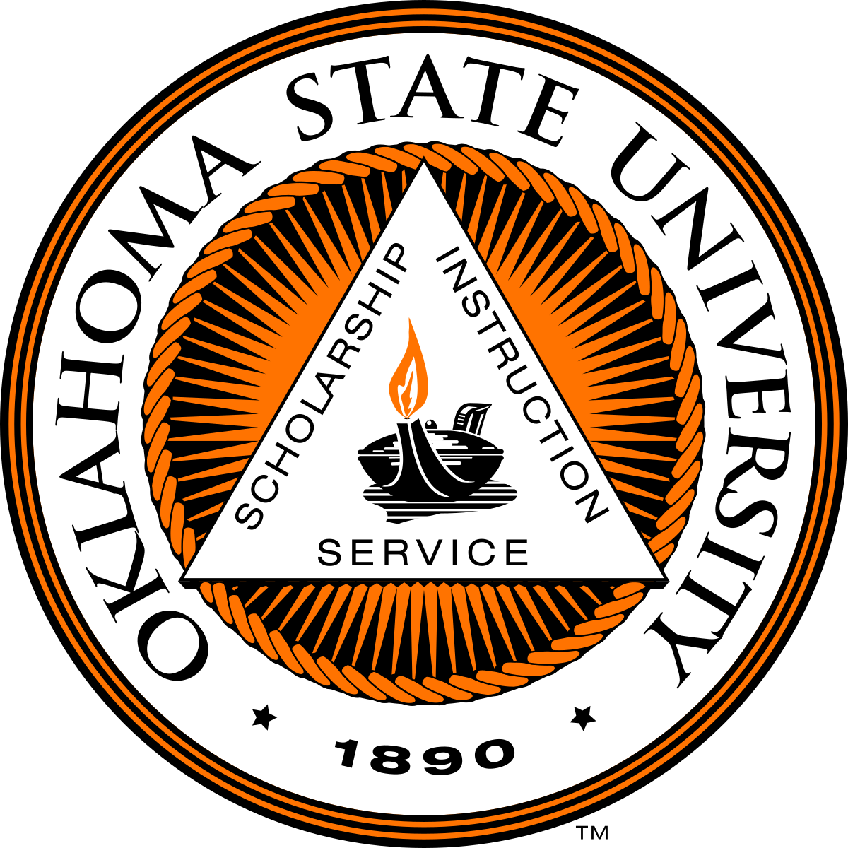 Logo Oklahoma State University Clipart (1200x1200), Png Download