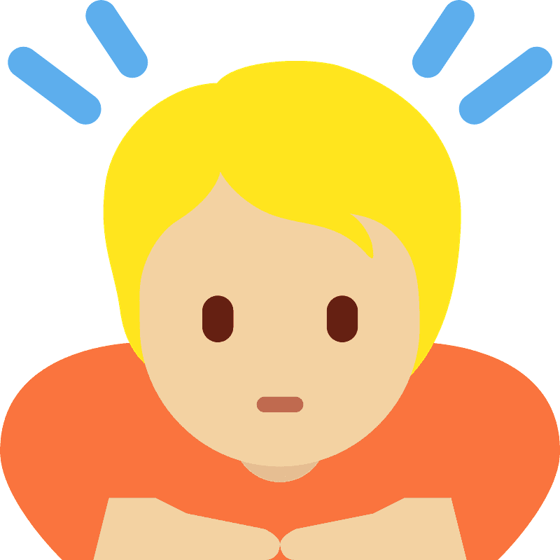 Sich Verbeugende Frau Clipart - Emoji - Png Download (800x800), Png Download