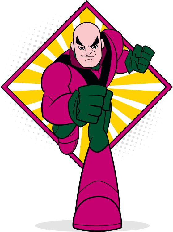 Dc Super Friends Lex Luthor Clipart (565x803), Png Download