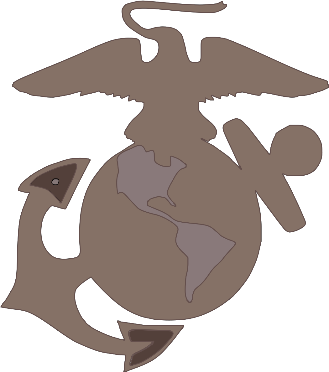 United States Marine Corps Logo Svg Clipart (1600x1600), Png Download
