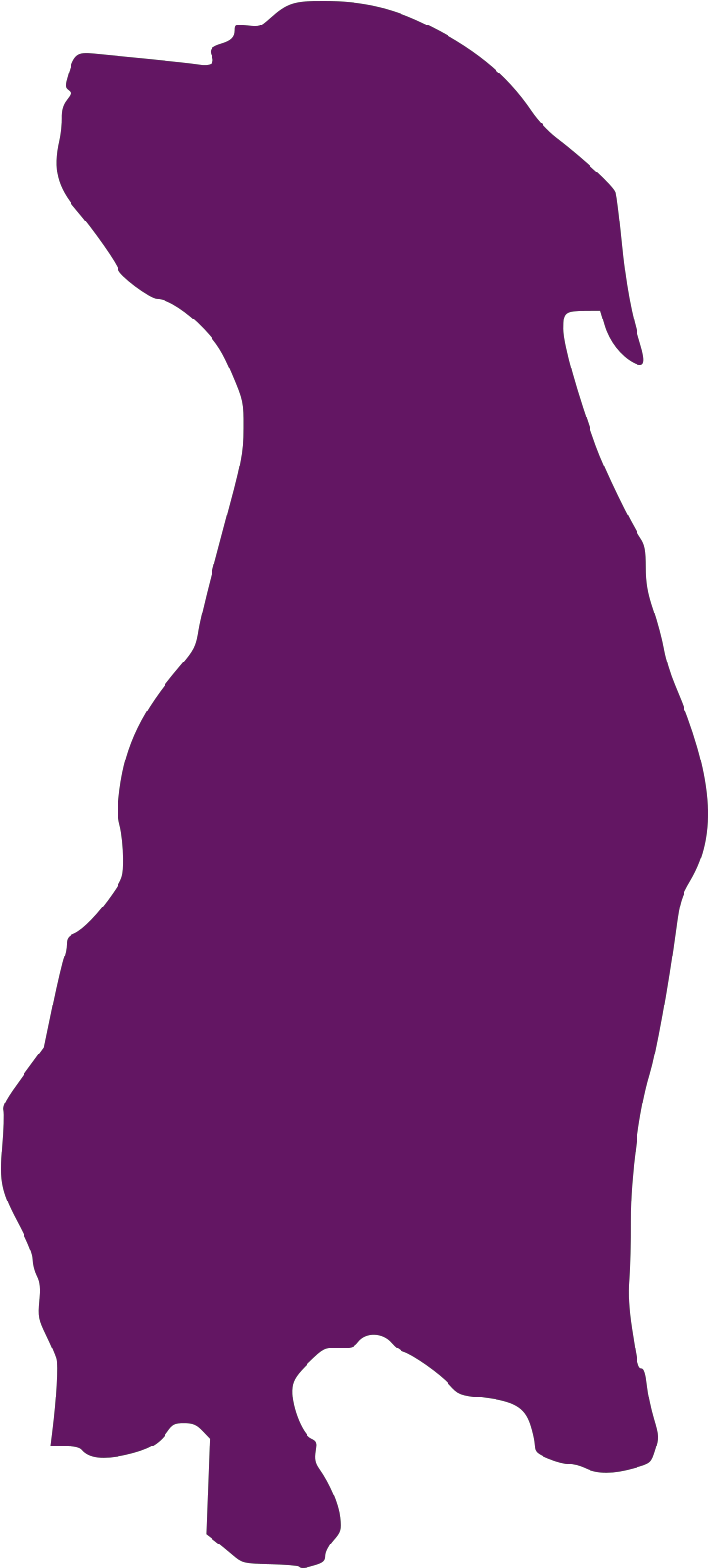 Sitting Dog Silhouette Clipart (1600x1600), Png Download