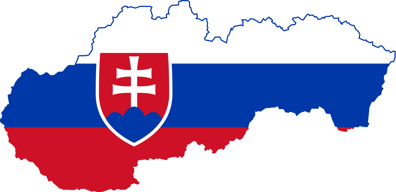 World,flag,slovakia - Slovakia Flag Map Png Clipart (1546x750), Png Download