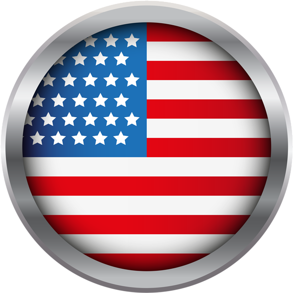 Usa Flag Decoration Transparent - Usa Flag Logo Transparent Clipart (600x600), Png Download