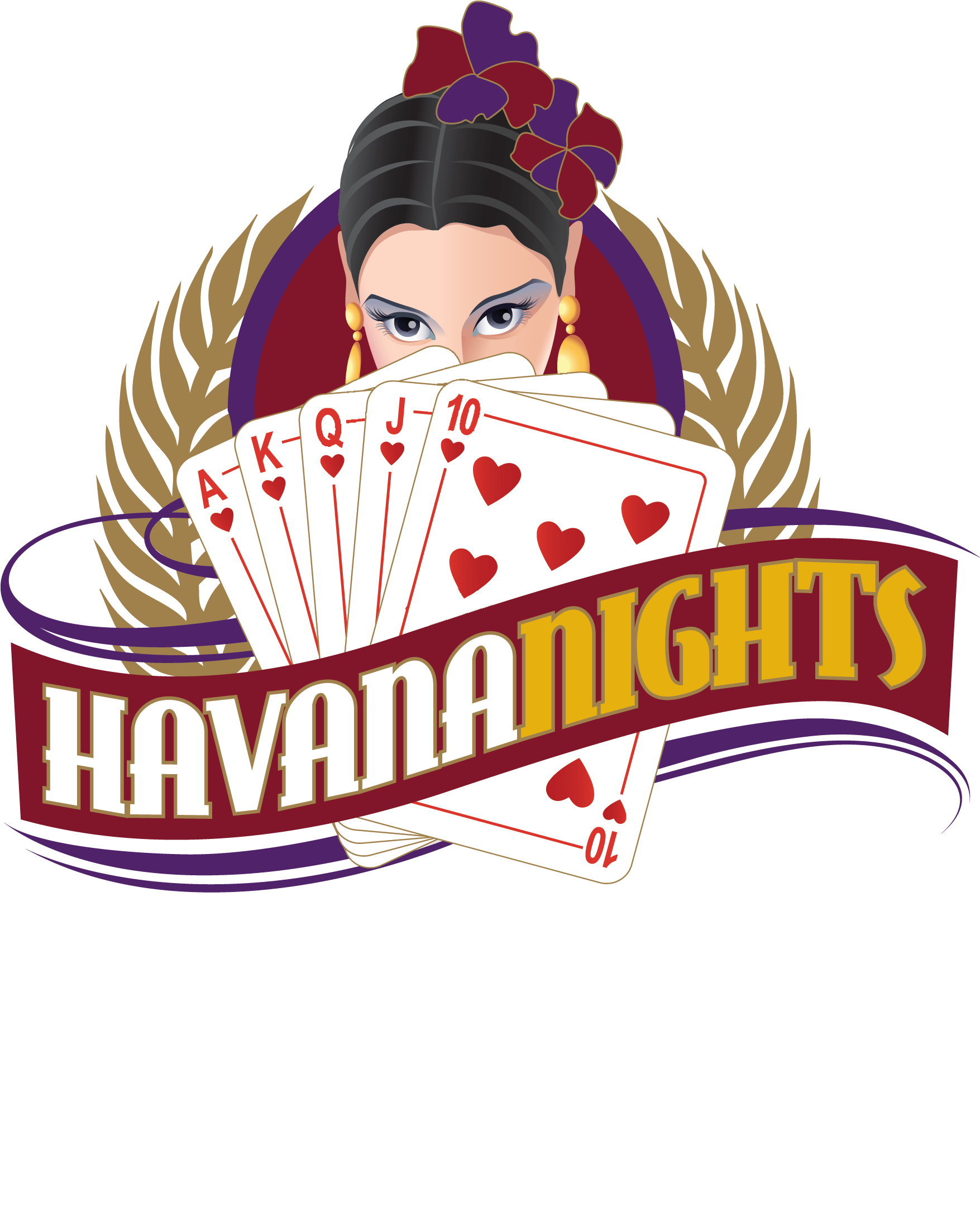 Transparent Casino Night Clip Art - Havana Nights Casino Party - Png Download (1755x2186), Png Download
