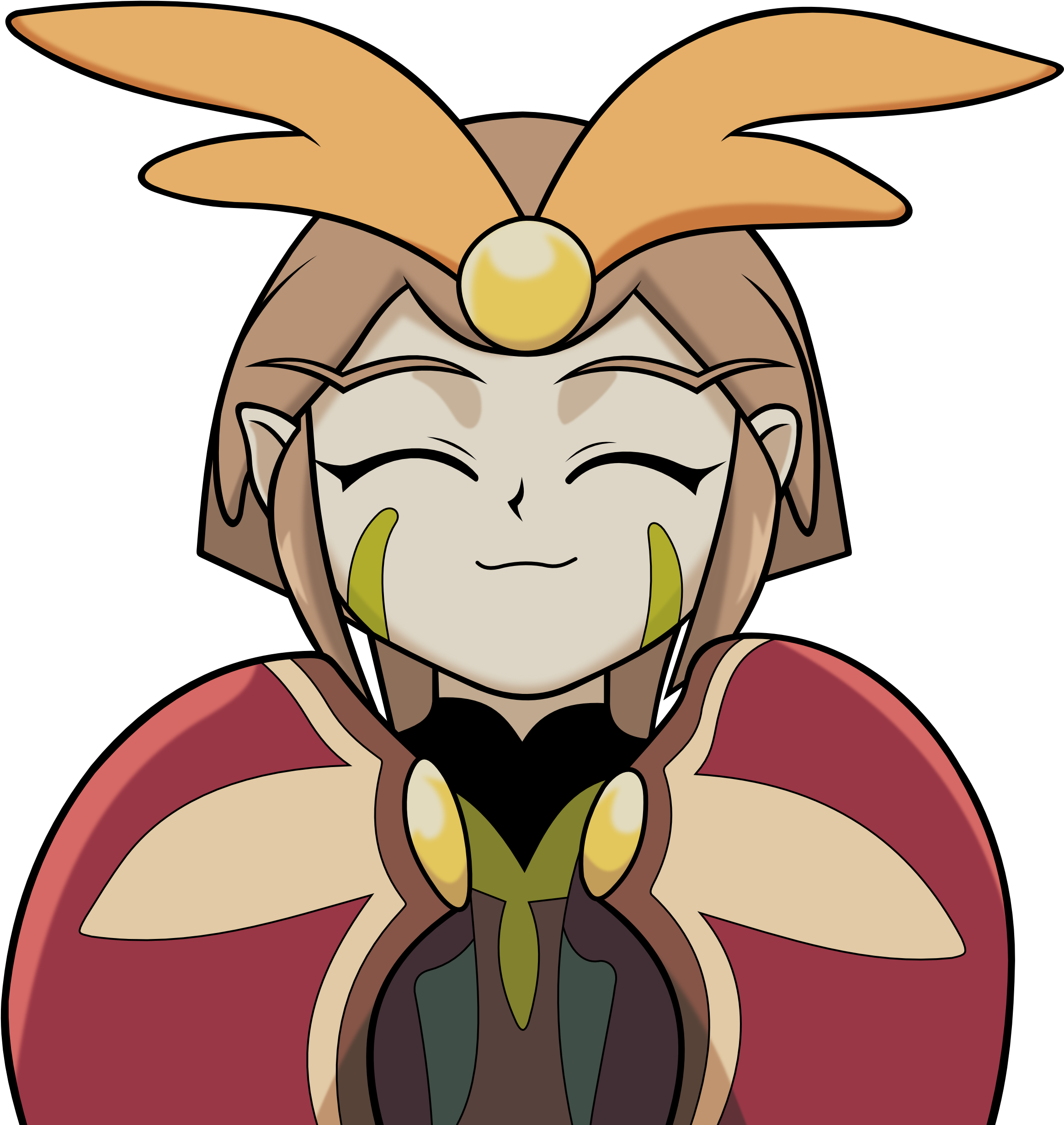 Anime Anime Tenchi Muyo Closed Eyes Simple Background - Cartoon Clipart (2328x2461), Png Download